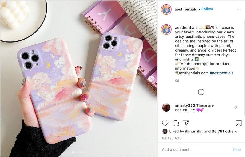 How Aesthentials makes money on Instagram