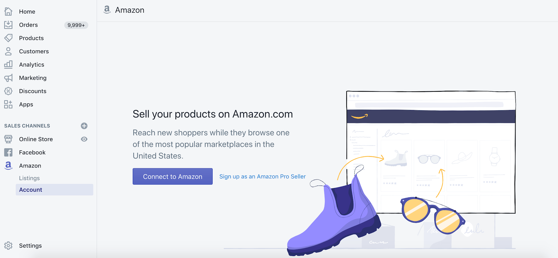 connect amazon to shopify