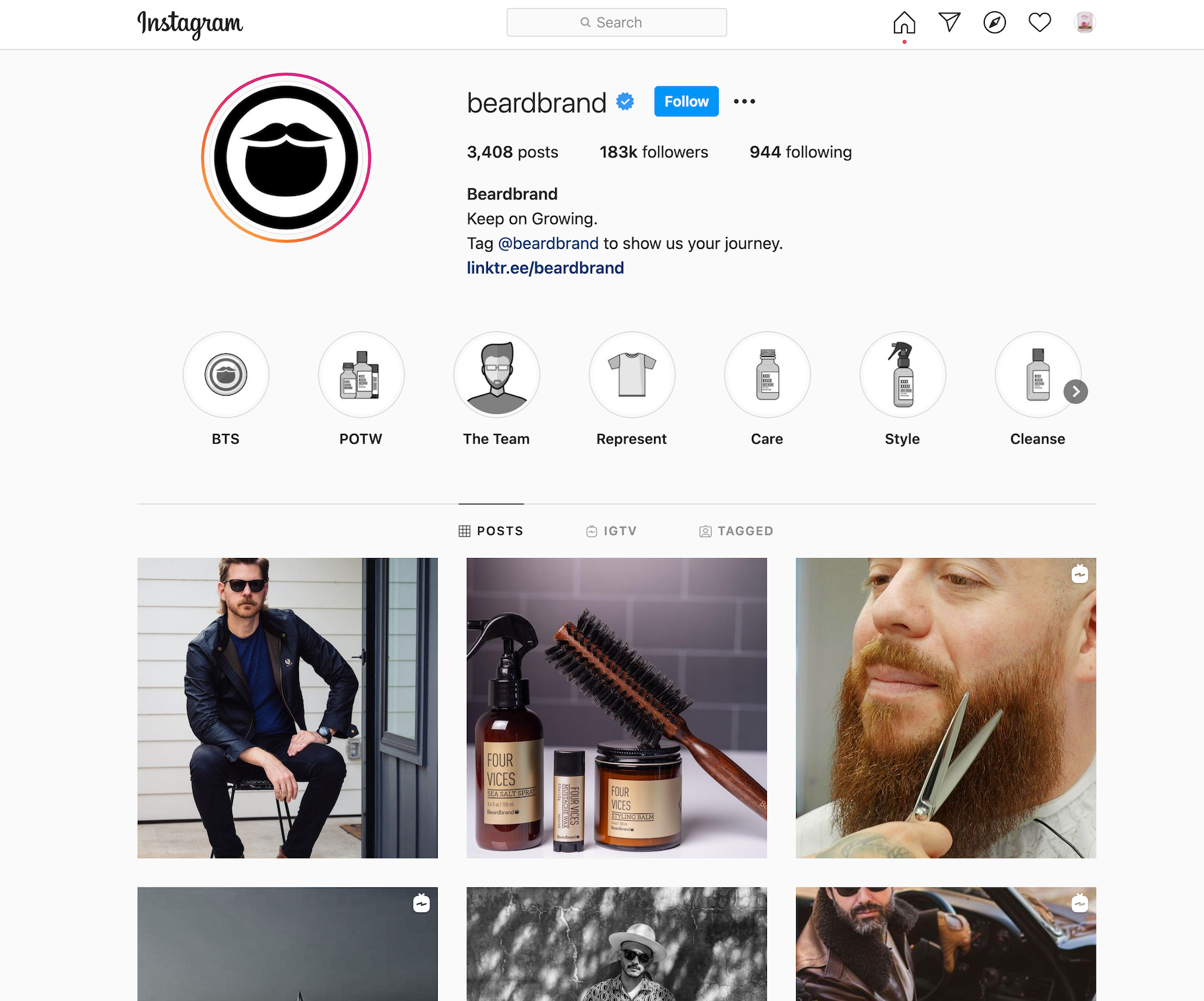 beard brand instagram