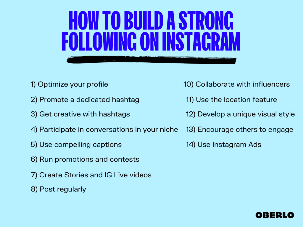 how to build a strong following on Instagram